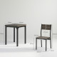 Three-Piece Minimal and Compact Dining Set, Grey Wood Grain