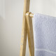 Three-Shelf Bamboo Storage Unit, with Towel Racks - Natural Finish