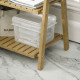 Three-Shelf Bamboo Storage Unit, with Towel Racks - Natural Finish