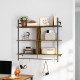 Three-Tier Floating Shelf - Brown/Black