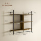 Three-Tier Floating Shelf - Brown/Black