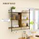 Three-Tier Floating Shelf - Brown/Black