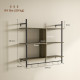 Three-Tier Floating Shelf - Grey Wood Effect