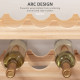 Three-Tier, 36 Bottle Wooden Wine Rack - Natural