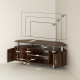 TV Unit Cabinet for TVs up to 55 Inches with Storage Shelves and Cupboard, Entertainment Centre for Living Room, Rustic Brown
