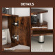 TV Unit Cabinet for TVs up to 55 Inches with Storage Shelves and Cupboard, Entertainment Centre for Living Room, Rustic Brown