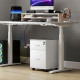 Two Drawer Lockable Filing Cabinet - White Wood Grain