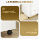 Two Drawer Lockable Filing Cabinet - White Wood Grain