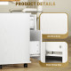 Two Drawer Lockable Filing Cabinet - White Wood Grain