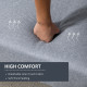 Three-Seater Sofa Bed, with Split Back - Light Grey