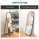 Two-Way Curved Full Length Mirror - Black