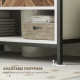 Under Sink Bathroom Cabinet, Rustic Under Sink Cabinet with Herringbone Doors and Open Compartment for Basin with or without Ped