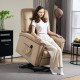 Velvet-Feel Electric Lift Recliner Chair - Brown