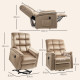 Velvet-Feel Electric Lift Recliner Chair - Brown