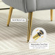 Velvet-Feel Shell Back Accent Chair - Grey
