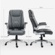 Vinsetto Faux Leather Executive Swivel Office Chair - Dark Grey