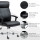 Vinsetto Massage Office Chair, PU Desk Chair with 6 Point Massage, High Back Computer Chair with Metal Legs, Thick Seat, Remote 