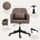 Vinsetto Microfiber Office Chair, Desk Chair, Makeup Vanity Chair with Massage Lumbar Pillow and Rolling Wheels for Bedroom and 