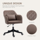 Vinsetto Microfiber Office Chair, Desk Chair, Makeup Vanity Chair with Massage Lumbar Pillow and Rolling Wheels for Bedroom and 