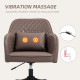 Vinsetto Microfiber Office Chair, Desk Chair, Makeup Vanity Chair with Massage Lumbar Pillow and Rolling Wheels for Bedroom and 