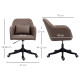 Vinsetto Microfiber Office Chair, Desk Chair, Makeup Vanity Chair with Massage Lumbar Pillow and Rolling Wheels for Bedroom and 