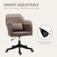 Vinsetto Microfiber Office Chair, Desk Chair, Makeup Vanity Chair with Massage Lumbar Pillow and Rolling Wheels for Bedroom and 
