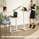 Vinsetto 68-108cm Height Adjustable Work Desk - Wood-Effect/White