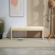 Vintage Wooden Bed End Bench - Cream White