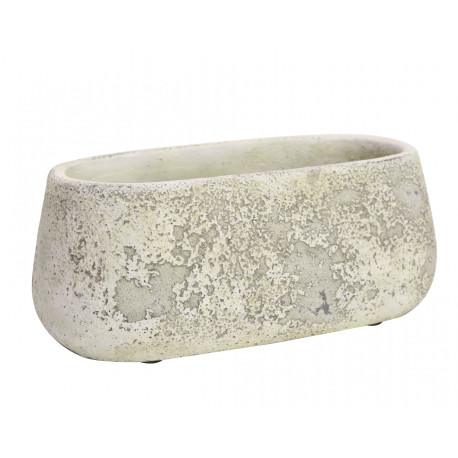 Rustic Trough Cement Flower Pot 10cm