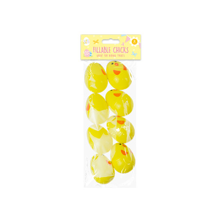 Easter Chick Fillable Eggs (8 Pack)