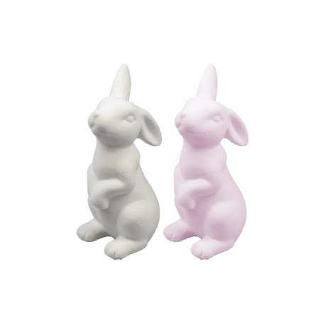 Flocked Bunny Ornament
