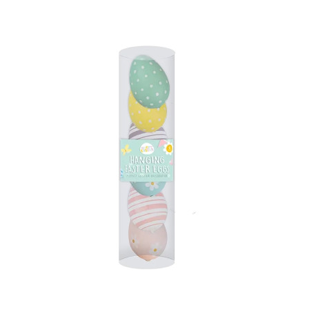 Pack of 6 Hanging Printed Easter Eggs