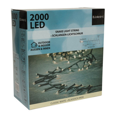 Classic White Elements Snake Mains lights (4000cm)