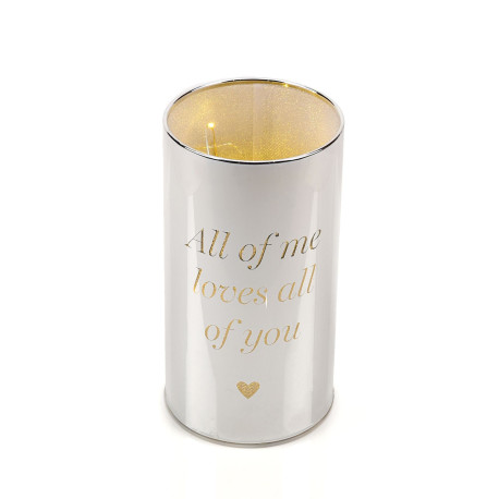 Light Up Silver Tube Lamp - All of Me