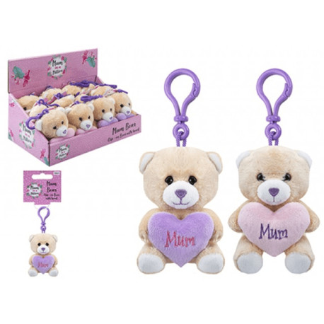 4 Inch Bear Mum Keyring Clip