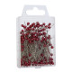 Red 4cm Pearl Headed Pins