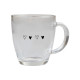 Valentines Printed Glass Coffee Cup (350ml)