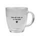 Valentines Printed Glass Coffee Cup (350ml)
