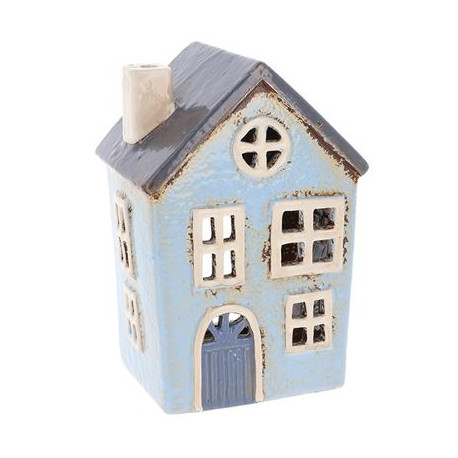 Light Blue House Villiage Pottery Collection