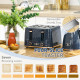Freestanding Bathroom Cabinet, Bathroom Storage Unit, Bathroom Storage Cabinet with Open Compartments and Double Doors