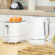 Kettle and Toaster Set, 1.7L 3000W Fast Boil Kettle &amp; 2 Slice Toaster Kitchen Set with 6 Level Browning Controls, Defrost, Rehea