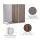 kleankin Bathroom Cabinet Wall Mounted, Modern Bathroom Wall Cabinet with Arched Door and Adjustable Shelf, Bathroom Storage Cab