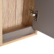 kleankin Bathroom Cabinet Wall Mounted, Modern Bathroom Wall Cabinet with Arched Door and Adjustable Shelf, Bathroom Storage Cab