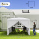 Outsunny 12kg Resin Garden Parasol Base, Round Umbrella Base, Heavy Duty Sun Umbrella Base for 32, 38, 48 mm Umbrella Poles for 