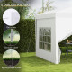 Outsunny 12kg Resin Garden Parasol Base, Round Umbrella Base, Heavy Duty Sun Umbrella Base for 32, 38, 48 mm Umbrella Poles for 