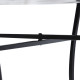 Outsunny 180 x 75cm Folding Garden Table, Outdoor HDPE Picnic Table for 6, Rectangular Patio Table with Metal Frame, White