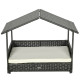 Outsunny 2 Piece Folding Sun Loungers with Canopy, Adjustable Recliner Garden Chairs with Side Pocket, Steel Frame and Breathabl