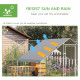 Outsunny 2m Garden Parasol Umbrella, Outdoor Sun Shade with 6 Sturdy Ribs for Balcony, Bench, Garden, Black