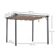 Outsunny 3 Seater Garden Swing Seat Outdoor Swing Chair with Adjustable Canopy, Wooden Hammock Bench with  Padded Cushions for P