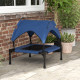 Outsunny 3 x 3m Aluminium Pergola, with Retractable Roof - Dark Grey